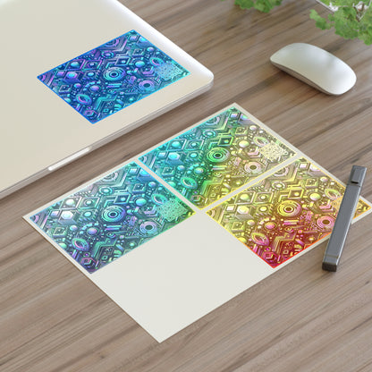 Tech-Tonal Graphics Tech-Forward Streetwear Sticker Sheets - 8404 Design-46