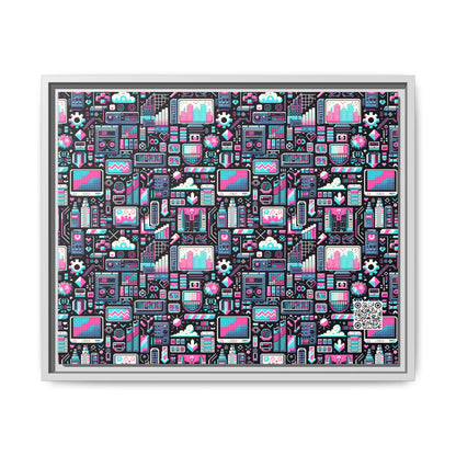 Digital Rebellion Youthful Streetwear with a Rebellious Digital Twist Matte Canvas, Framed (multi-color) - 8404 Design-71 A