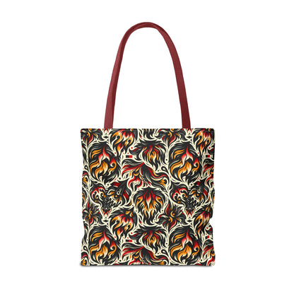 Fire & Flames Bold Streetwear Statement Tote Bag - 8404 Design-57