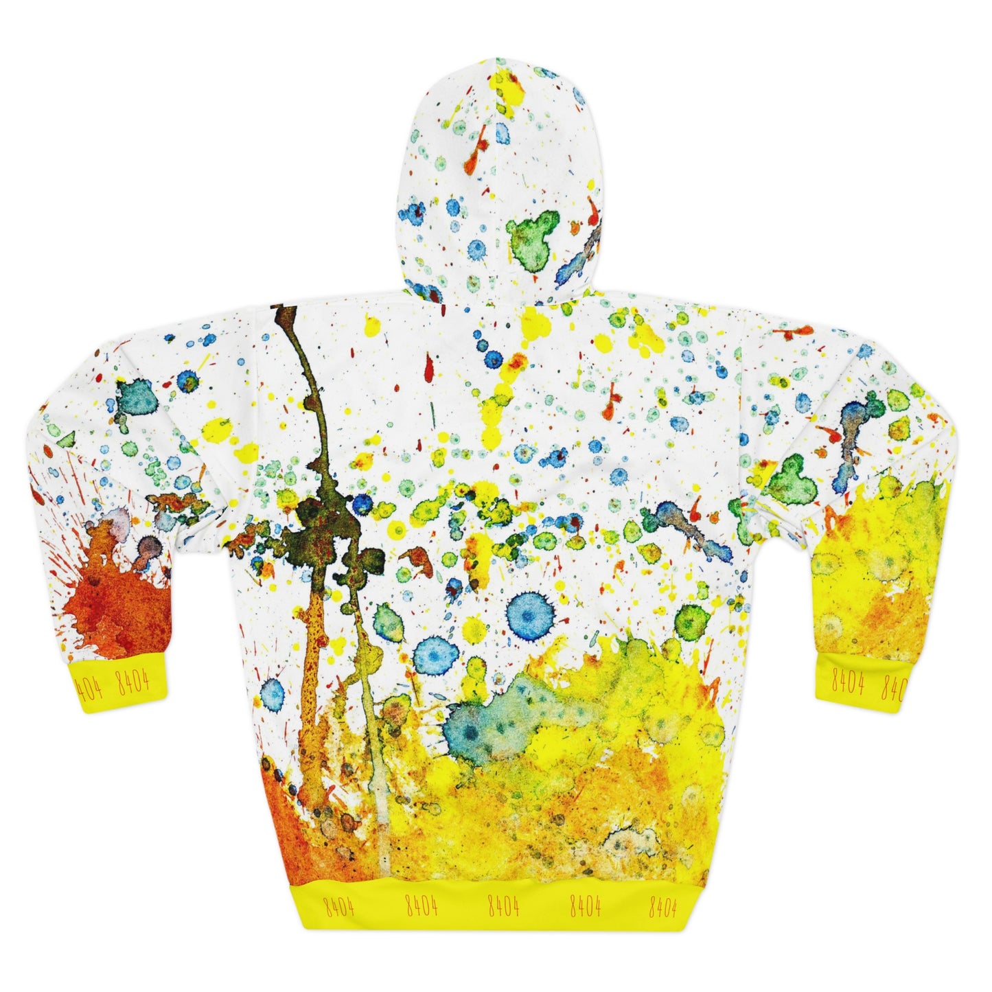 8404's Unisex Adult "A Splash of Colors in Yellow" Fashion Pullover Hoodie