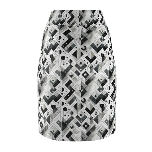 Digital Minimalism Minimalist Tech Women's Pencil Skirt - 8404 Design-69