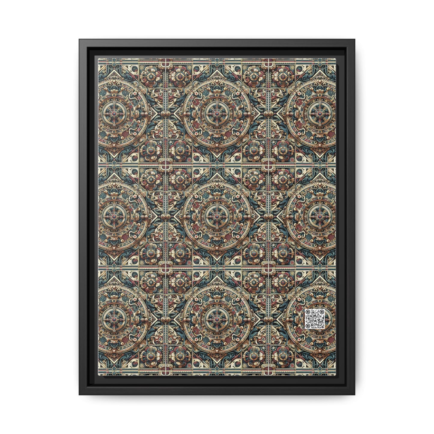 Urban Renaissance Historical Fusion With Street Edge Matte Canvas, Framed (multi-Color) - 8404 Design-57 A