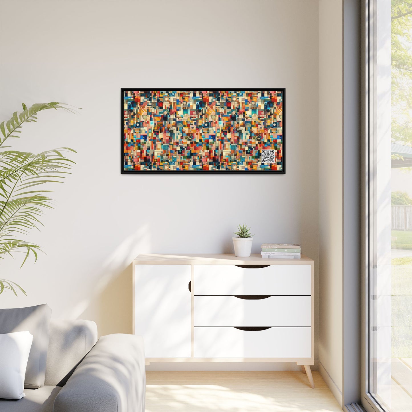 Digital Artistic Expression Artistic Streetwear Matte Canvas, Framed (multi-Color) - 8404 Design-46 B