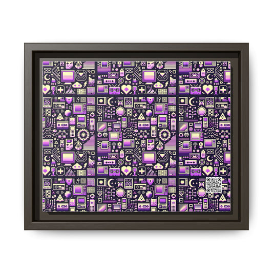 Digital Nostalgia Remix Modern Vintage Fusion Matte Canvas, Framed (multi-Color) - 8404 Design-54 B