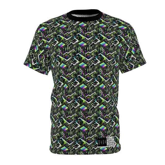 Retro Futurism Graphics Tech-Forward Streetwear Unisex Cut & Sew Tee - 8404 Design-52