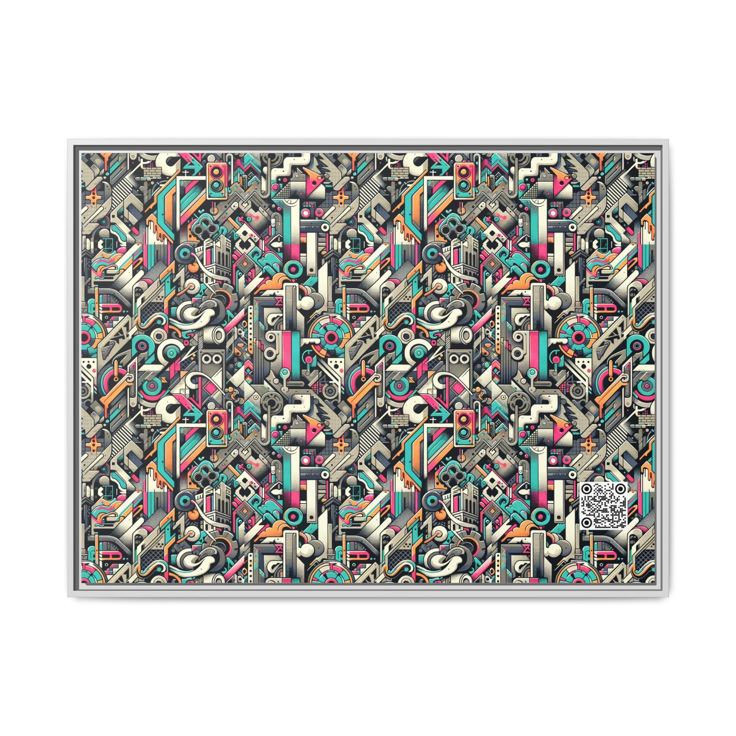 Digital Street Art Urban Street Style Matte Canvas, Framed (multi-color) - 8404 Design-74 A