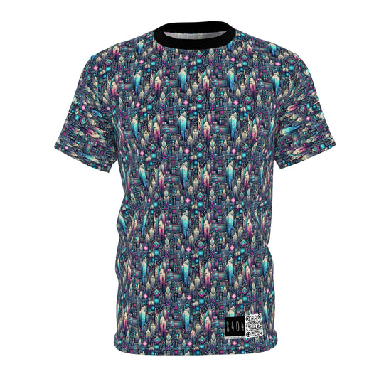 Digital Renaissance Tech-Forward Maximalism Unisex Cut & Sew Tee - 8404 Design-56