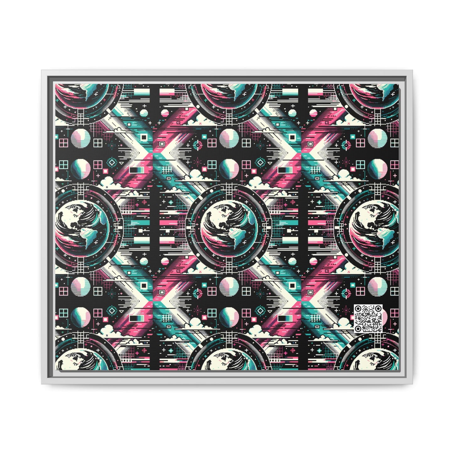 Digital Artistry Digital-native Streetwear Matte Canvas, Framed (multi-color) - 8404 Design-62 B