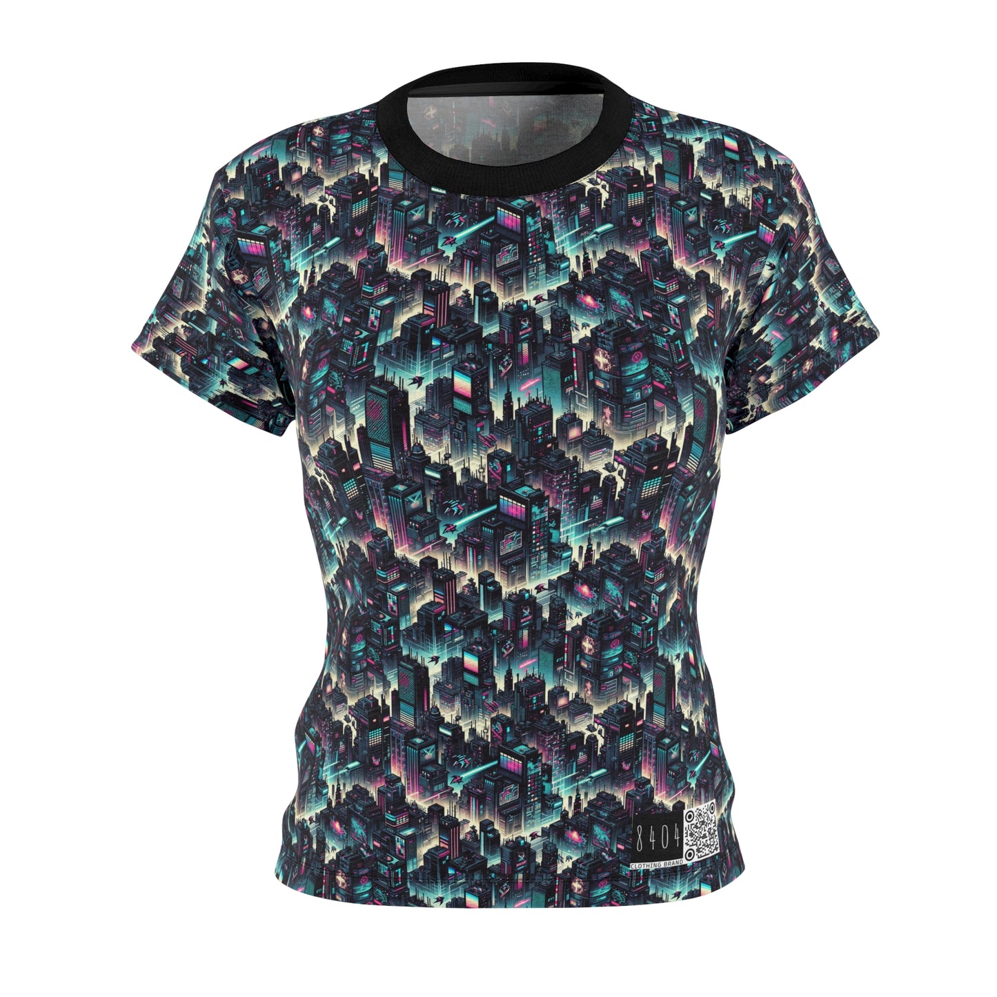 Digital Rebellion Tech-Inspired Streetwear Women's Cut & Sew Tee - 8404 Design-51