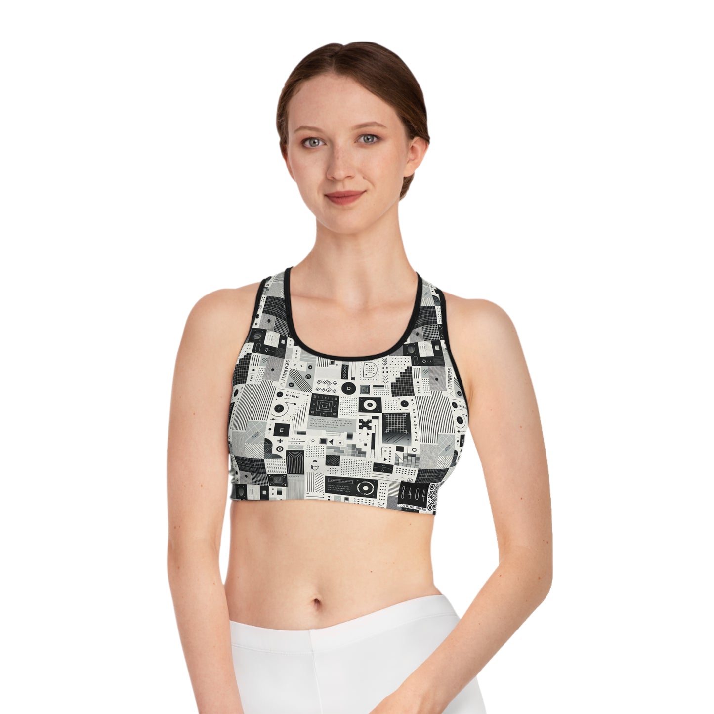 Digital Minimalism Minimalist Tech Sports Bra - 8404 Design-50