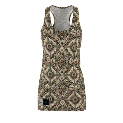 Graphic Workwear Capsule Artisanal Workwear Fusion Women's Cut & Sew Racerback Dress - 8404 Design-61