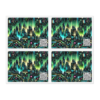 Cyber Punk Graphics Tech-Inspired Cyberpunk Sticker Sheets - 8404 Design-54