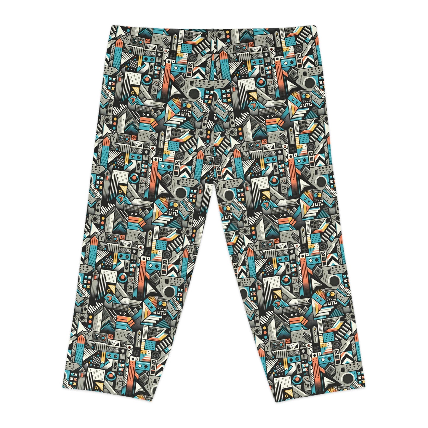 Digital Street Art Urban Street Style Women's Capri Leggings - 8404 Design-81