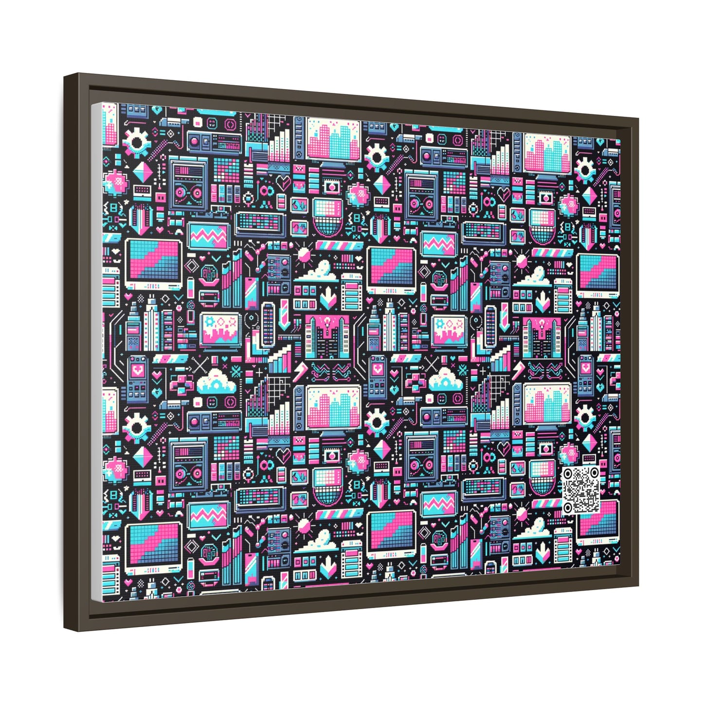 Digital Rebellion Youthful Streetwear with a Rebellious Digital Twist Matte Canvas, Framed (multi-color) - 8404 Design-71 A