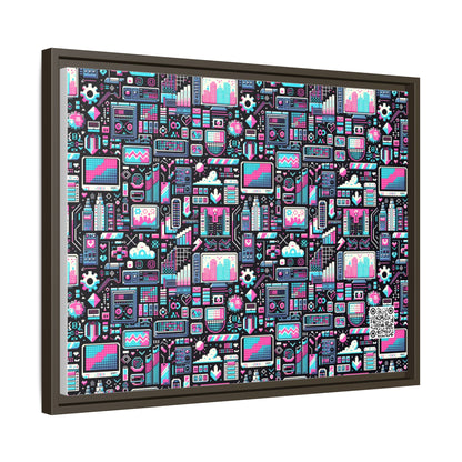 Digital Rebellion Youthful Streetwear with a Rebellious Digital Twist Matte Canvas, Framed (multi-color) - 8404 Design-71 A