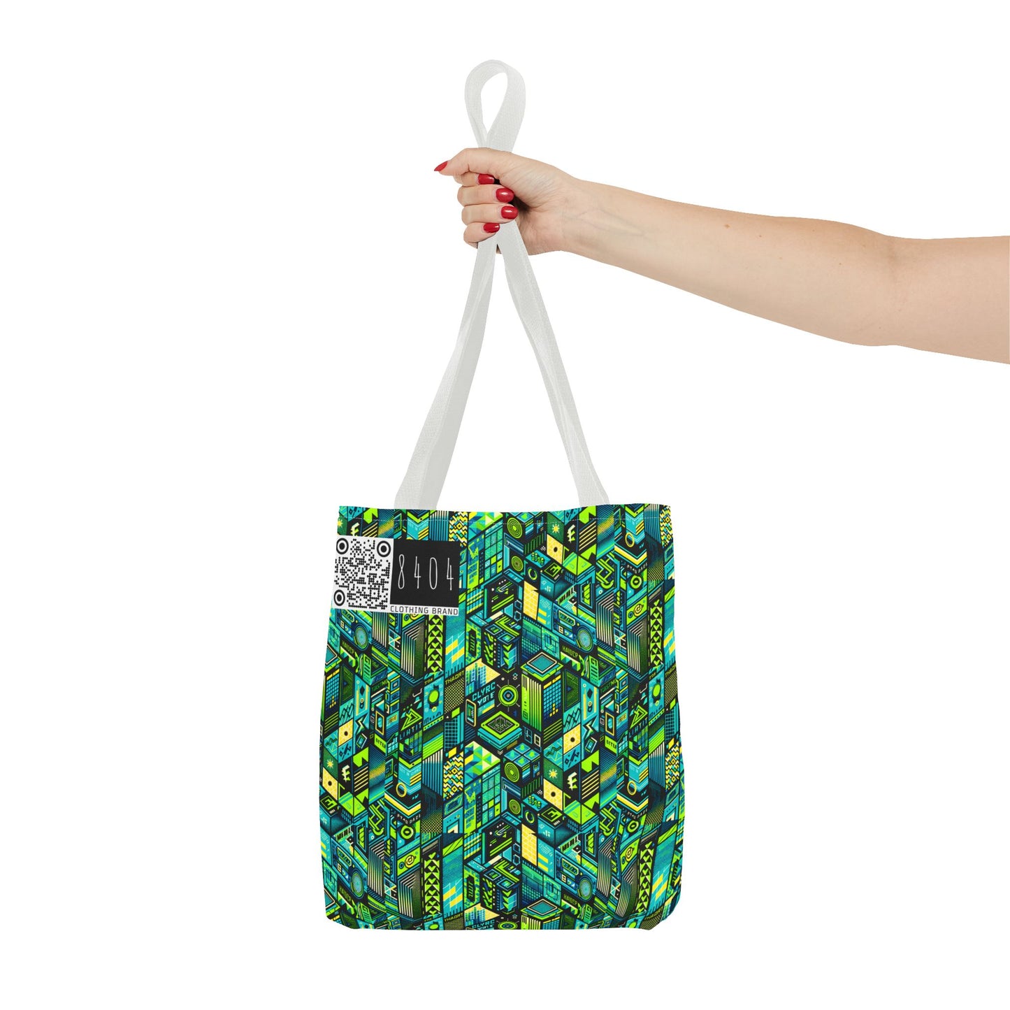 Tech-Infused Neon Tech-Forward Streetwear Tote Bag - 8404 Design-61