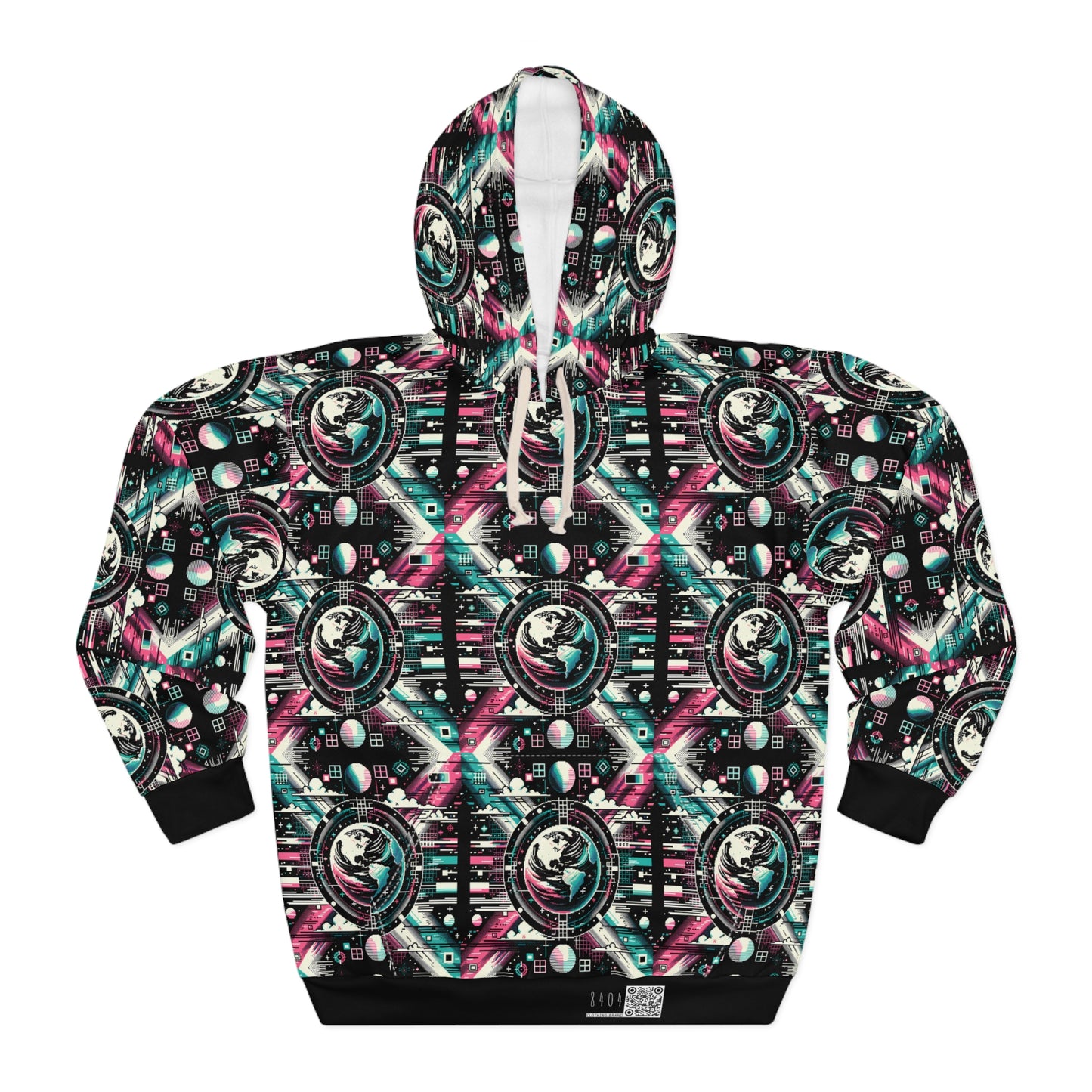 Digital Artistry Digital-native Streetwear Pullover Hoodie - 8404 Design-62
