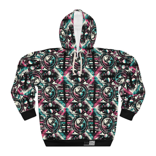 Digital Artistry Digital-native Streetwear Pullover Hoodie - 8404 Design-62