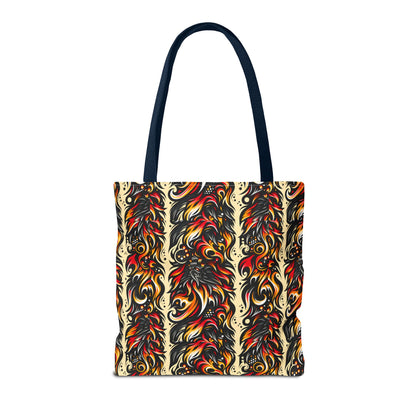 Flame Graphics Maximalist Streetwear Tote Bag - 8404 Design-65