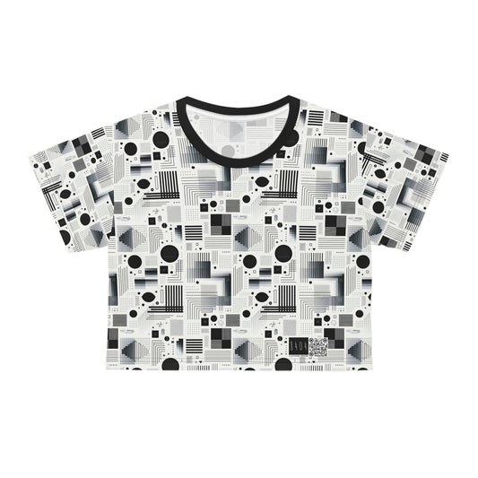 Digital Minimalism Minimalist Tech Crop Tee - 8404 Design-60