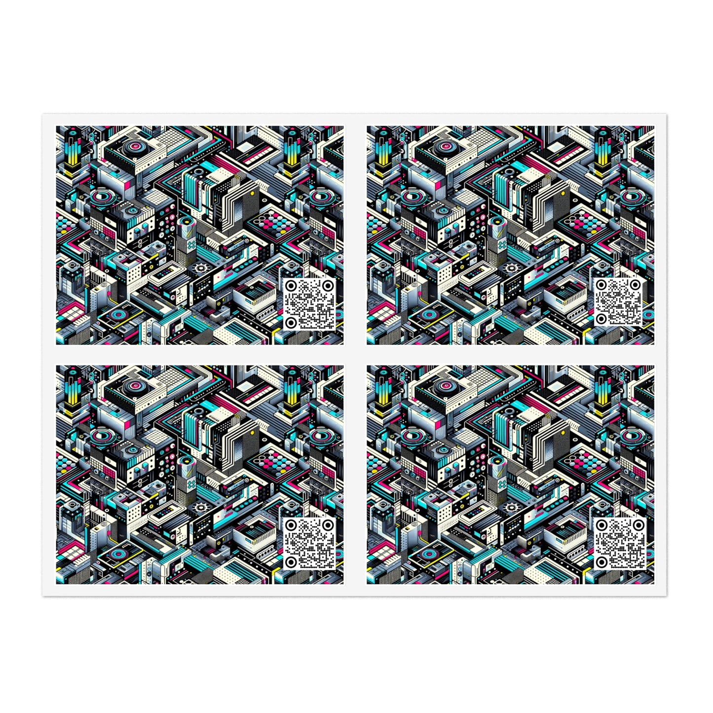 Tech-Forward Graphics Tech-Forward Streetwear Blending Human Creativity With Ai Innovation Sticker Sheets - 8404 Design-47