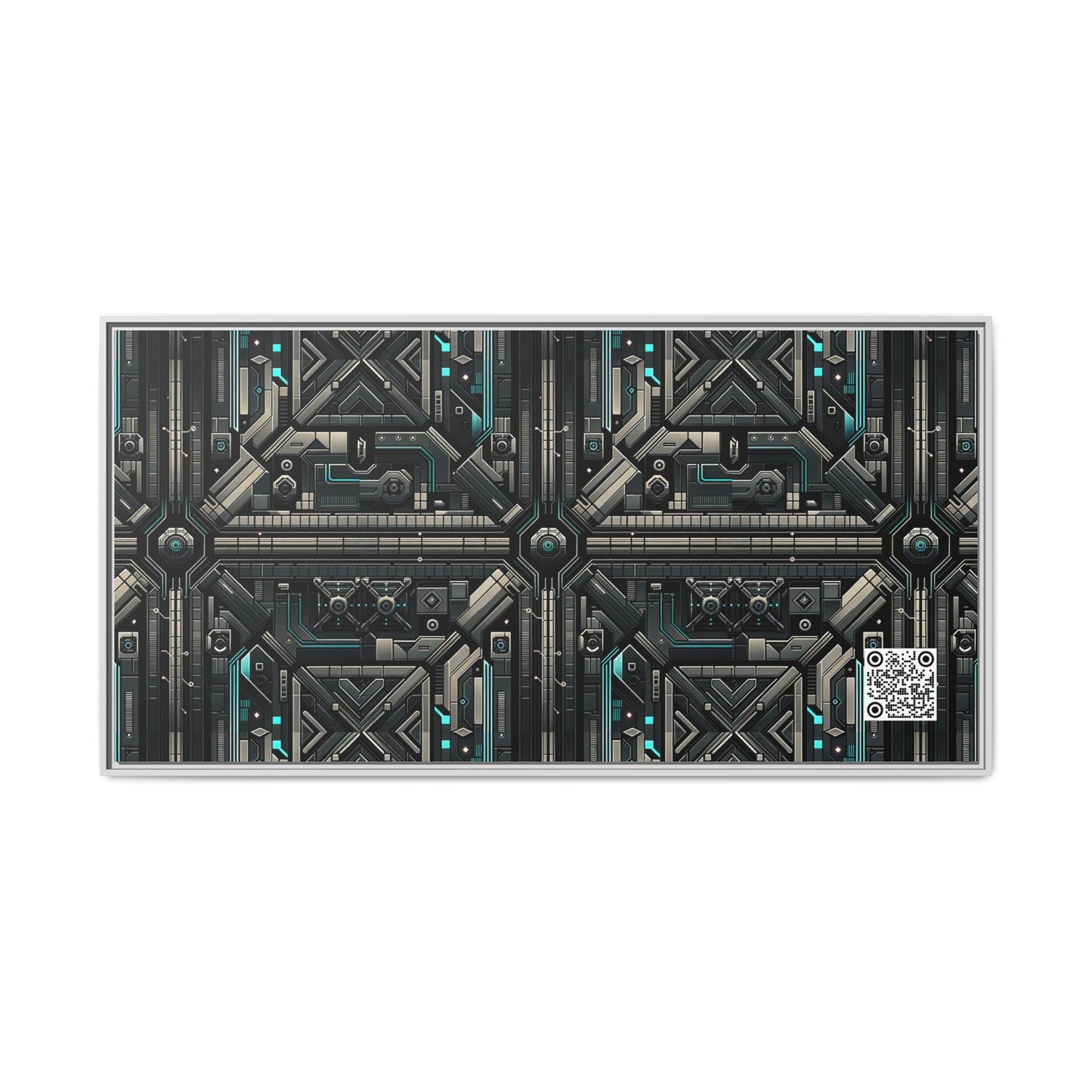 Tech Noir Futuristic Tech Aesthetic with a Dark Twist Matte Canvas, Framed (multi-color) - 8404 Design-59 B