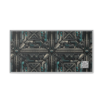 Tech Noir Futuristic Tech Aesthetic with a Dark Twist Matte Canvas, Framed (multi-color) - 8404 Design-59 B