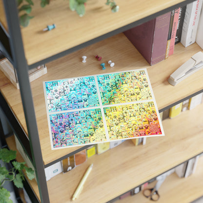 Neon Pop Playful Pop Culture Mashup Sticker Sheets - 8404 Design-60