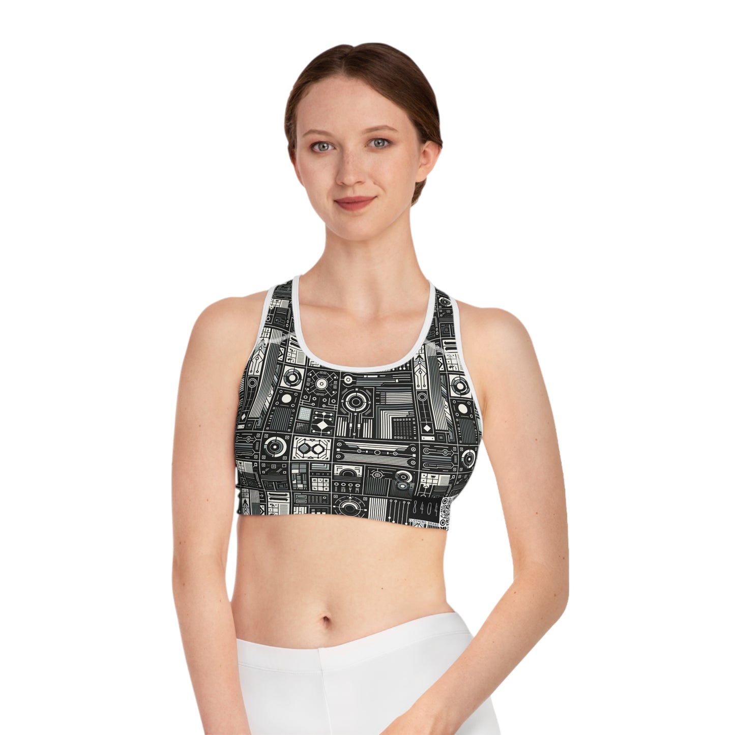 Digital Minimalism Minimalist Tech Sports Bra - 8404 Design-62