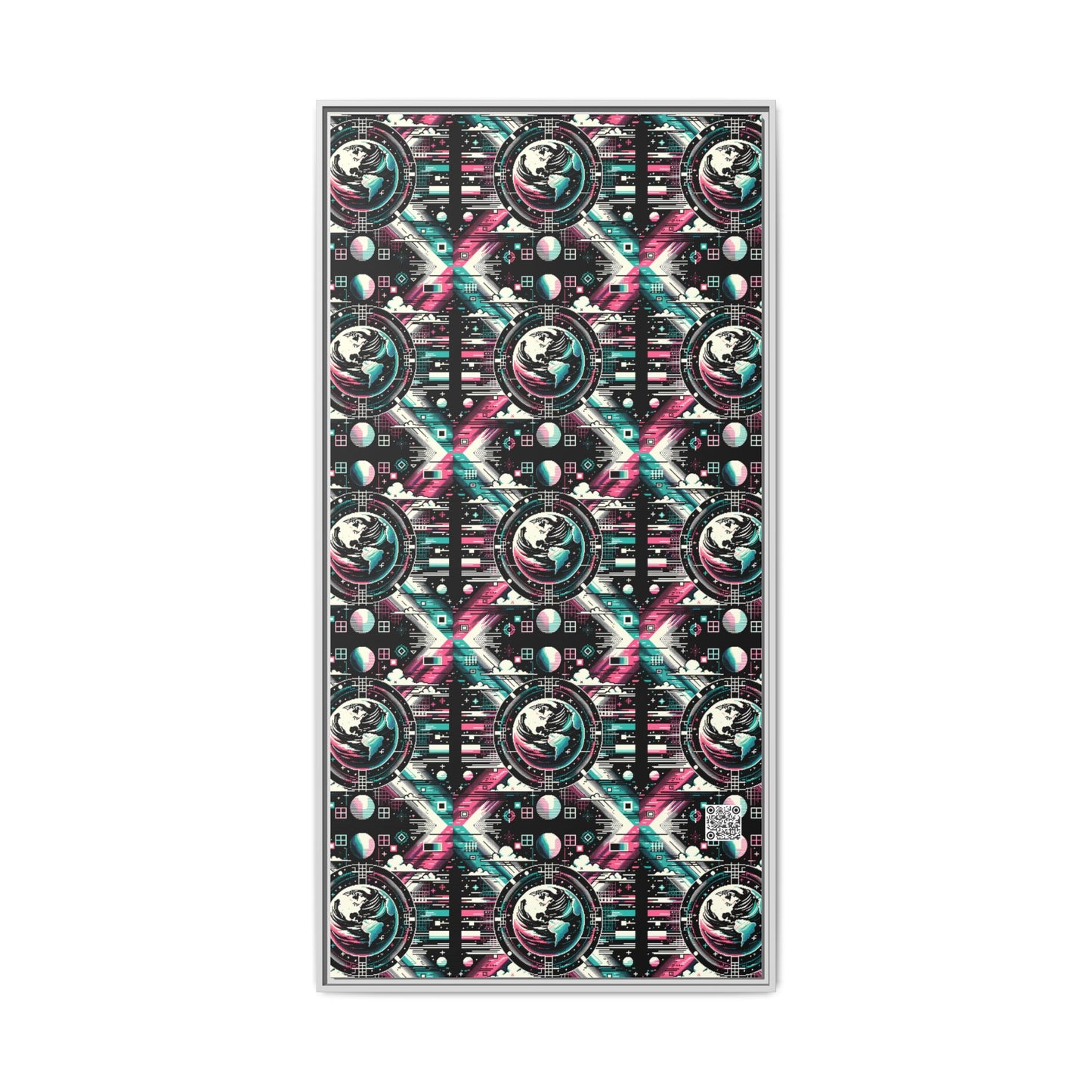 Digital Artistry Digital-native Streetwear Matte Canvas, Framed (multi-color) - 8404 Design-62 B