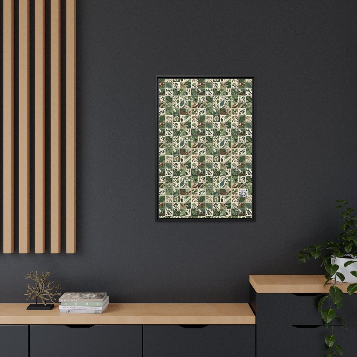 Streetwear Sustainability Environmentally Conscious Streetwear with a Natural Aesthetic Matte Canvas, Framed (multi-color) - 8404 Design-57 A