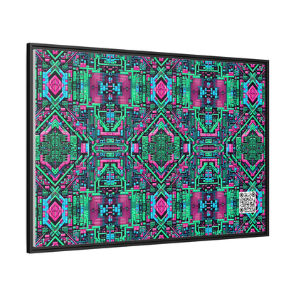 Digital Glitch Vibes Tech-Inspired Streetwear Matte Canvas, Framed (multi-Color) - 8404 Design-71 A