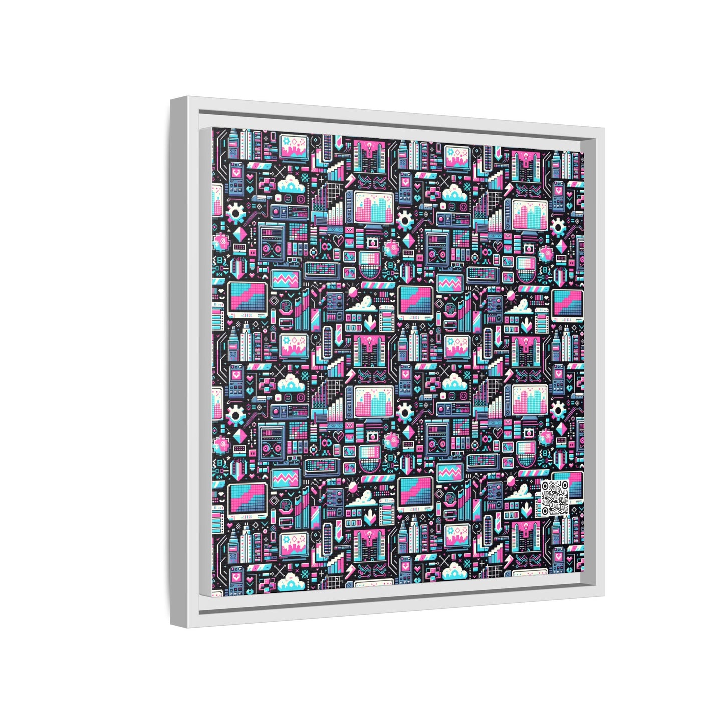 Digital Rebellion Youthful Streetwear with a Rebellious Digital Twist Matte Canvas, Framed (multi-color) - 8404 Design-71 B