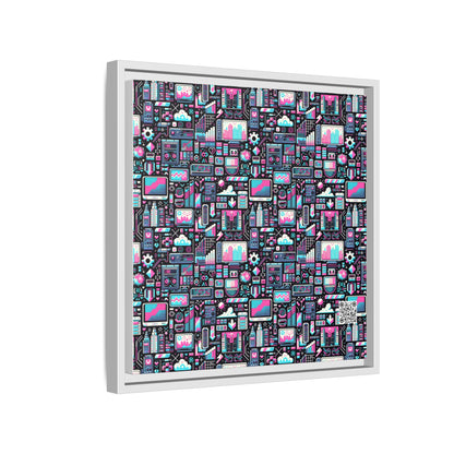 Digital Rebellion Youthful Streetwear with a Rebellious Digital Twist Matte Canvas, Framed (multi-color) - 8404 Design-71 B