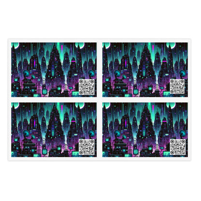 Tech Noir Graphics Futuristic Cyberpunk Sticker Sheets - 8404 Design-54