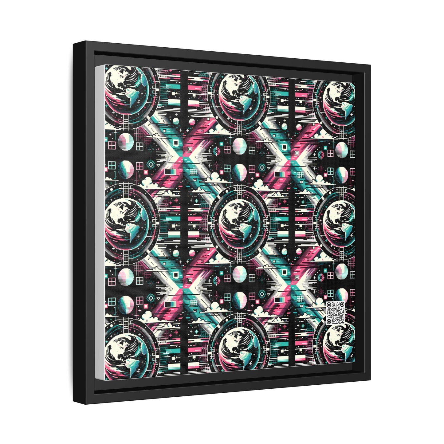 Digital Artistry Digital-native Streetwear Matte Canvas, Framed (multi-color) - 8404 Design-62 A