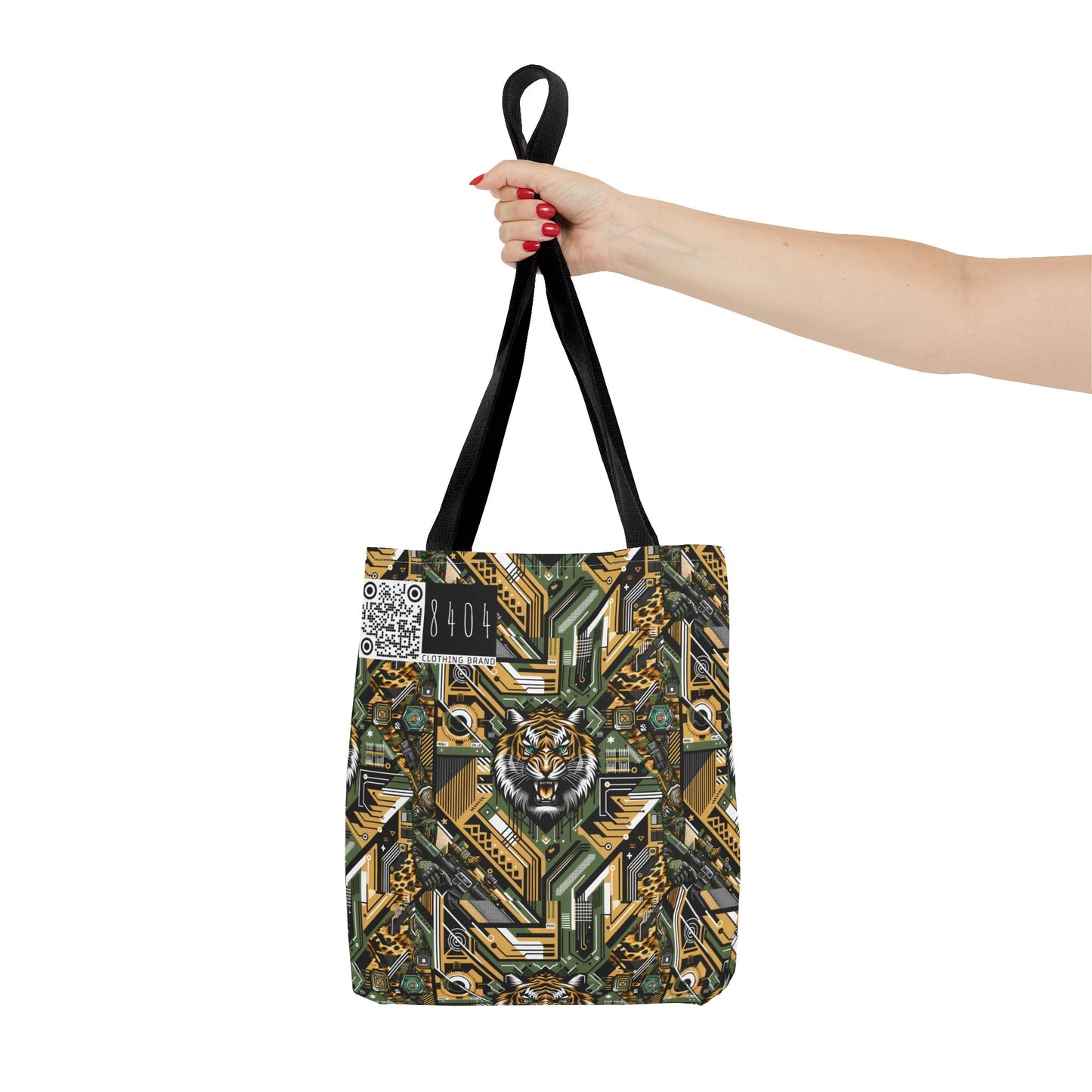 Neo-Camo Fusion Tech-Forward Streetwear Tote Bag - 8404 Design-58