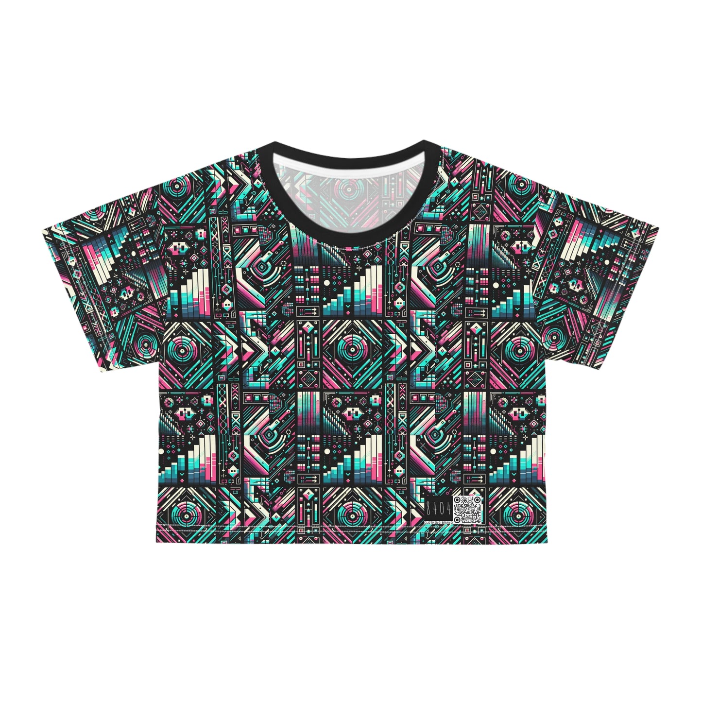 Digital Artistry Digital-native Streetwear Crop Tee - 8404 Design-60
