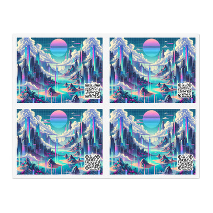 Digital Dreamscapes Digitally-Inspired Streetwear With a Dreamy, Surreal Twist Sticker Sheets - 8404 Design-53
