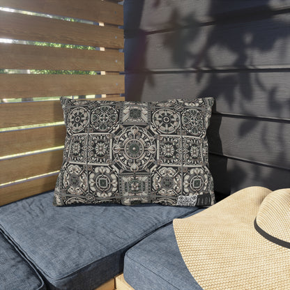 Cyber Garden Party Tech Garden Extravaganza Outdoor Pillow - 8404 Design-45
