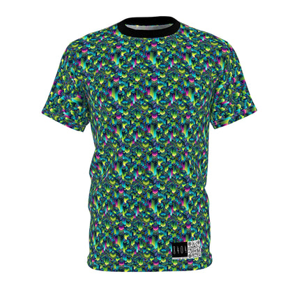 Tech-Infused Neon Tech-Forward Streetwear Unisex Cut & Sew Tee - 8404 Design-65