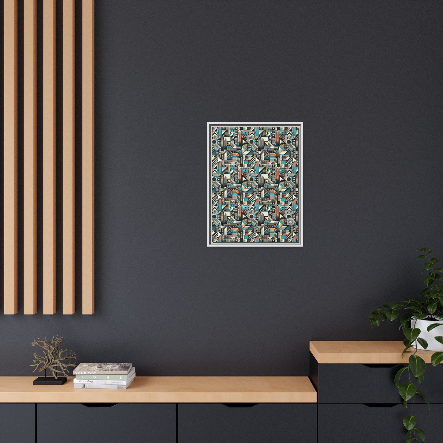 Digital Street Art Urban Street Style Matte Canvas, Framed (multi-color) - 8404 Design-81 A