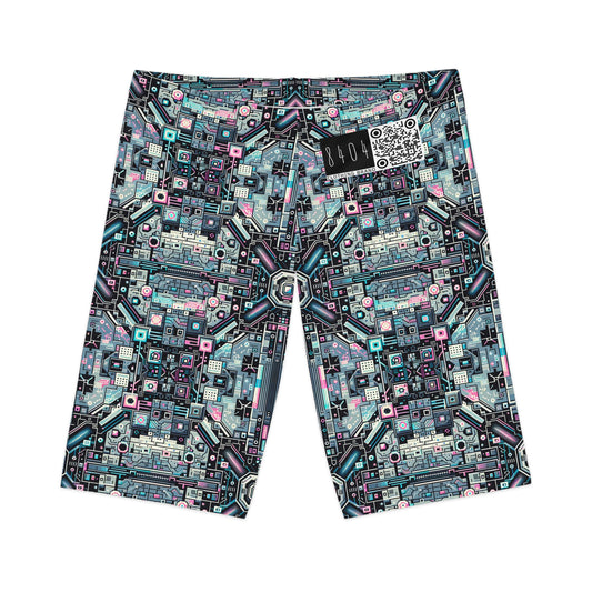 Digital Renaissance Tech-Forward Maximalism Women's Bike Shorts - 8404 Design-44