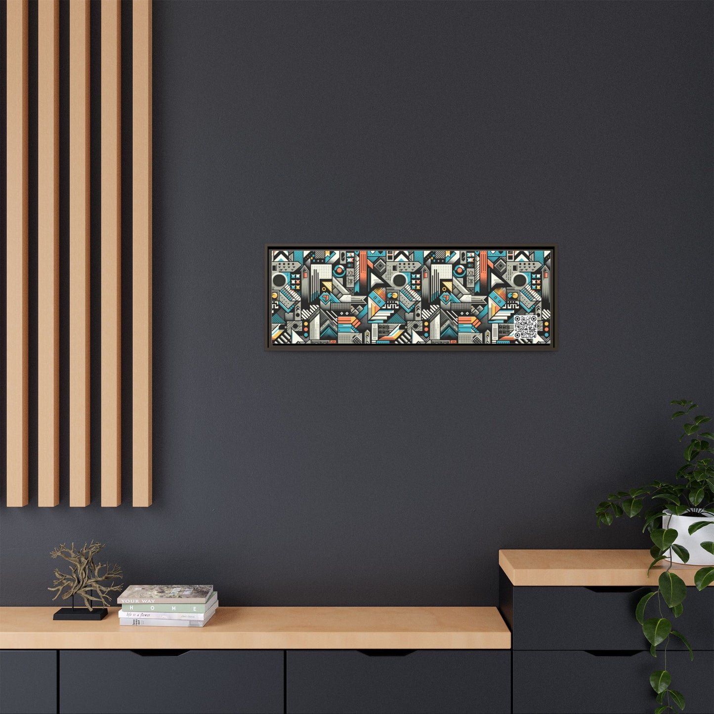 Digital Street Art Urban Street Style Matte Canvas, Framed (multi-color) - 8404 Design-81 B