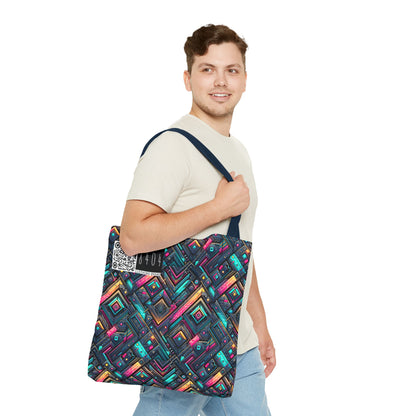 Tech-Inspired Graphics Cyberpunk Cool Tote Bag - 8404 Design-67