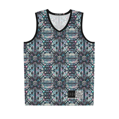 Digital Renaissance Tech-Forward Maximalism Basketball Jersey - 8404 Design-44