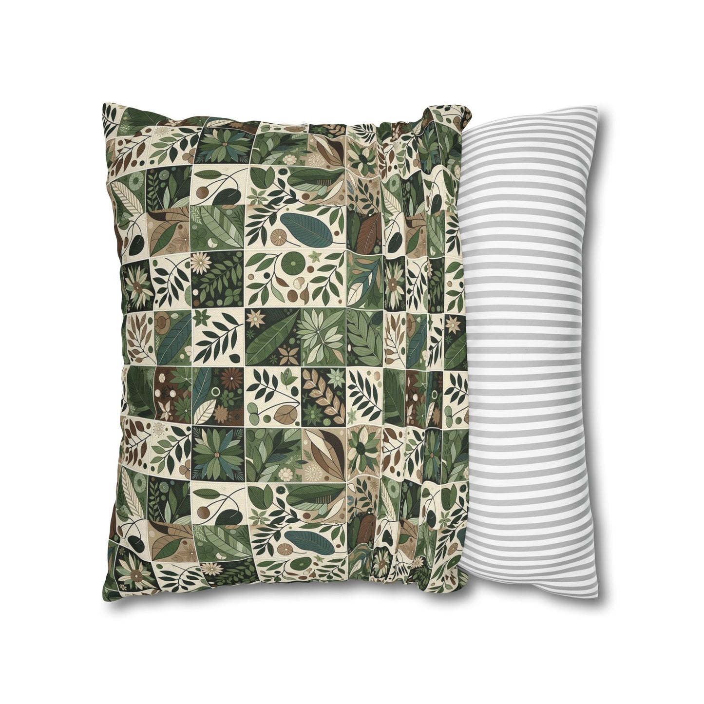 Streetwear Sustainability Environmentally Conscious Streetwear with a Natural Aesthetic Spun Polyester Square Pillowcase - 8404 Design-57