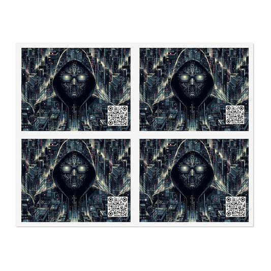 Tech Noir Aesthetics Sleek Tech Streetwear Sticker Sheets - 8404 Design-56