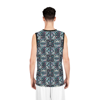 Digital Renaissance Tech-Forward Maximalism Basketball Jersey - 8404 Design-44