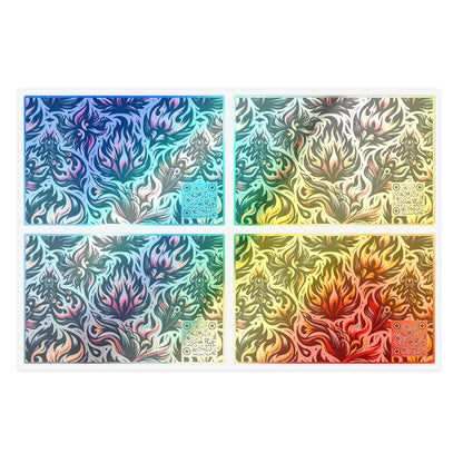 Fire & Flames Bold Streetwear Statement Sticker Sheets - 8404 Design-57